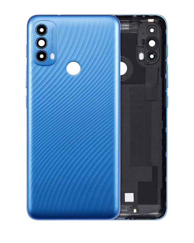 vetro cover posteriore per Motorola Moto E30 (XT2158-6 / 2021) (Digital Blu)