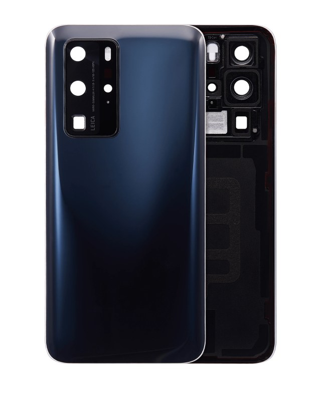 vetro cover posteriore con Vetro fotocamera per Huawei P40 Pro (Nero)
