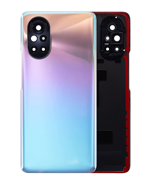vetro cover posteriore con Vetro fotocamera per Huawei Nova 8 (Argento)