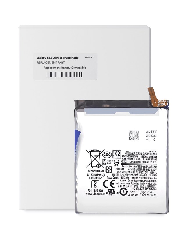 Batteria di ricambio per Samsung Galaxy S23 Ultra (Service Pack)