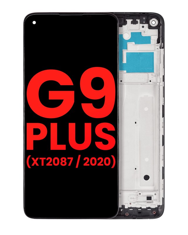 Display LCD completo con Frame per Motorola Moto G9 Plus (XT2087 / 2020) (Aftermarket Plus) (tutti i colori)