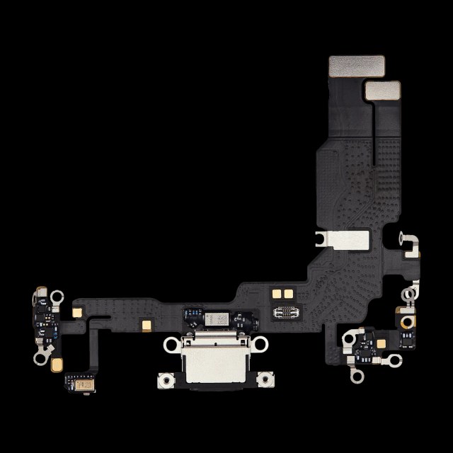 Flat connettore di ricarica per iPhone 15 (Premium) (Nero)