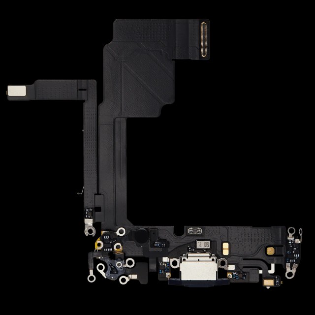 Flat connettore di ricarica per iPhone 15 Pro (Premium) (Titanio blu)
