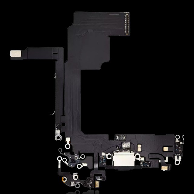 Flat connettore di ricarica per iPhone 15 Pro (Premium) (Titanio nero)