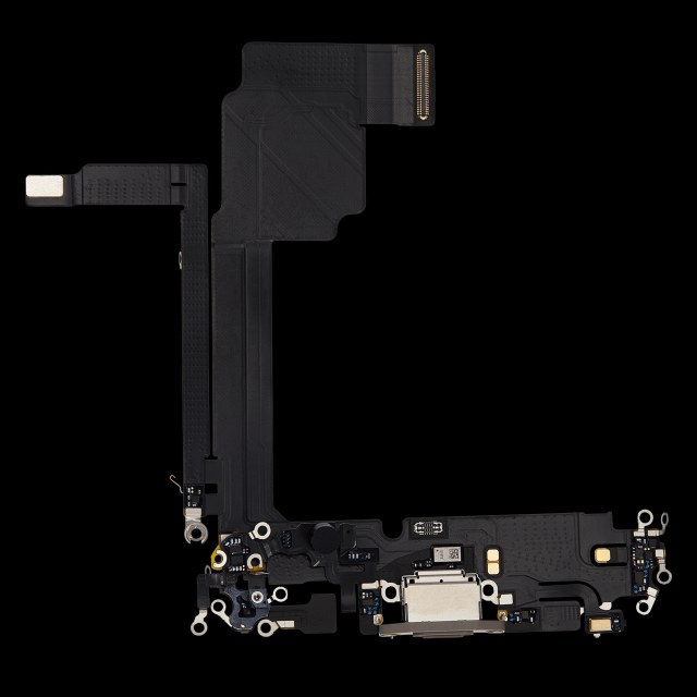 Flat connettore di ricarica per iPhone 15 Pro Max (Premium) (Titanio naturale)