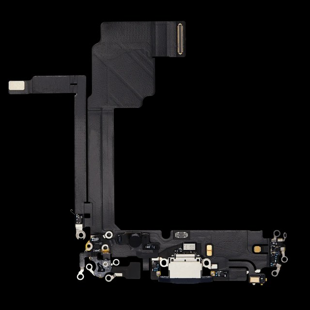 Flat connettore di ricarica per iPhone 15 Pro Max (Premium) (Titanio blu)