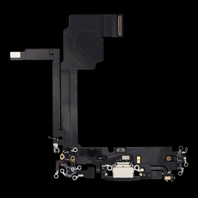 Flat connettore di ricarica per iPhone 15 Pro Max (Premium) (Titanio nero)