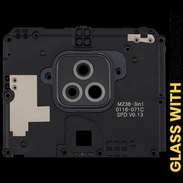 Lente fotocamera posteriore con staffa per Motorola Moto G Play (XT2093 / 2021) (Grigio)