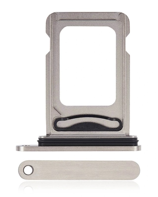 Carrellino doppia SIM per iPhone 15 Pro / 15 Pro Max (Titanio bianco)