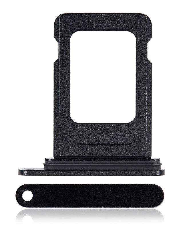 Carrellino SIM singola per iPhone 15 / 15 Plus (Nero)