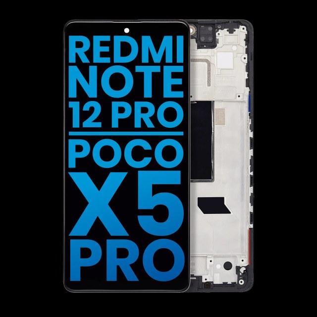 Display LCD completo con Frame per Xiaomi Redmi Note 12 Pro 5G / Redmi Note 12 Pro Speed / Xiaomi Poco X5 Pro (Aftermarket: Incell) (tutti i colori)