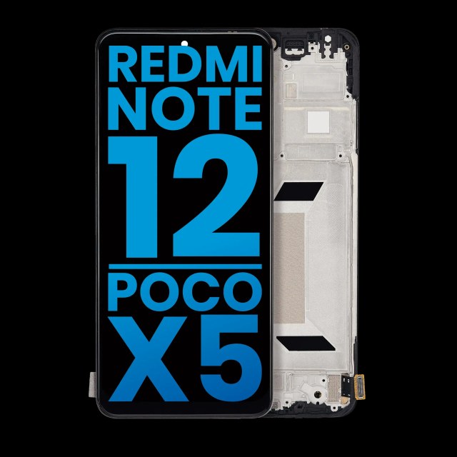 Display LCD completo con Frame per Xiaomi Redmi Note 12 5G / Poco X5 (Aftermarket: Incell) (tutti i colori)
