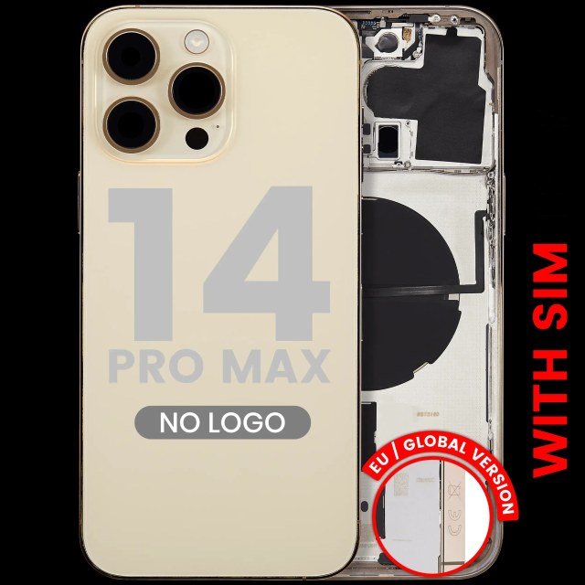 Scocca posteriore W/ Minuteria per iPhone 14 Pro Max (EU / Global Version) (Aftermarket Plus) (Oro)