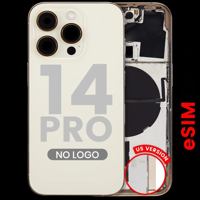 Scocca posteriore W/ Minuteria per iPhone 14 Pro (US Version) (Aftermarket Plus) (Oro)