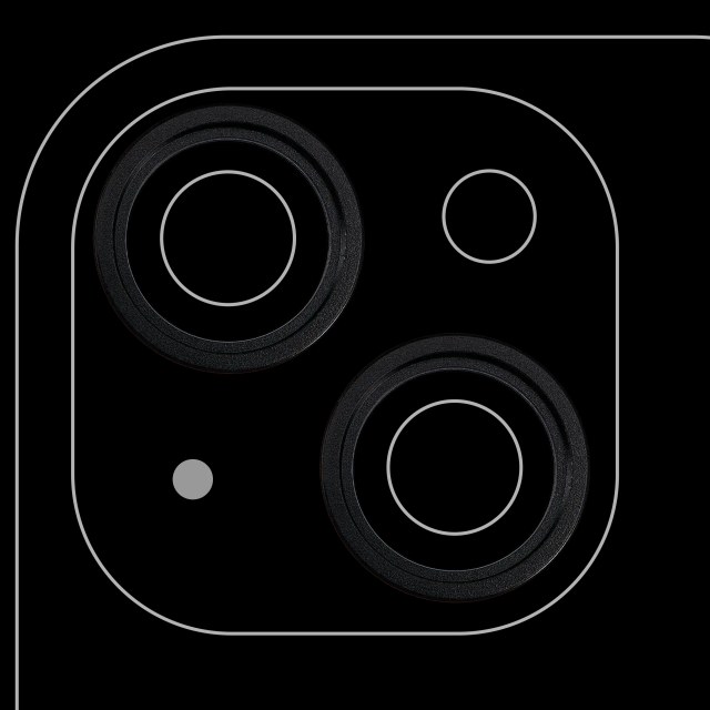 Cornice fotocamera posteriore Ring Only per iPhone 15 / 15 Plus (Nero) (2 set pezzi)
