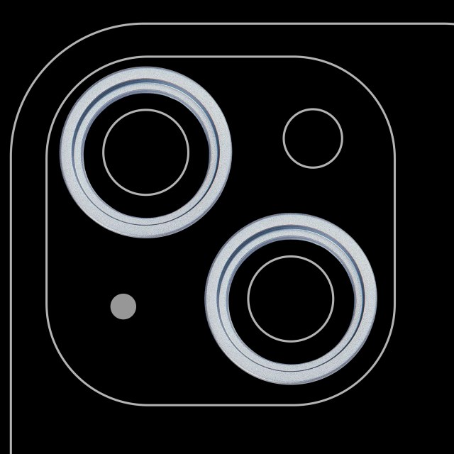 Cornice fotocamera posteriore Ring Only per iPhone 15 / 15 Plus (Blu) (2 set pezzi)