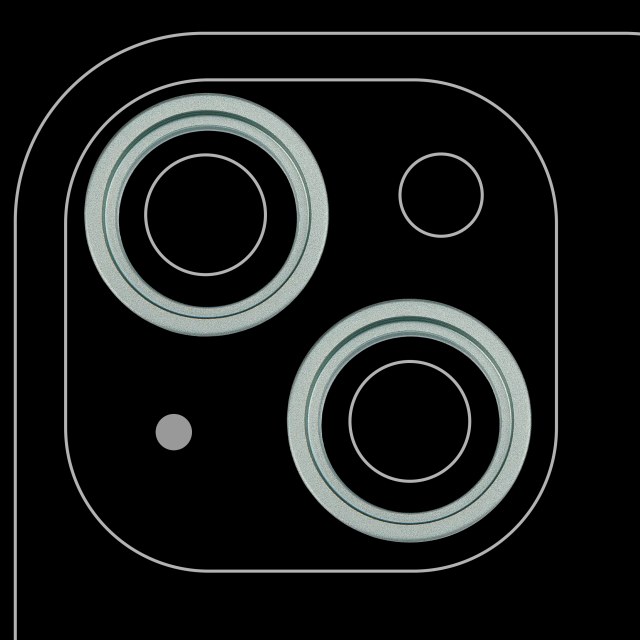 Cornice fotocamera posteriore Ring Only per iPhone 15 / 15 Plus (Verde) (2 set pezzi)