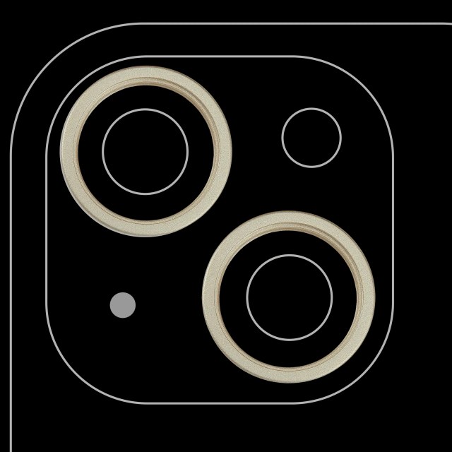Cornice fotocamera posteriore Ring Only per iPhone 15 / 15 Plus (Giallo) (2 set pezzi)