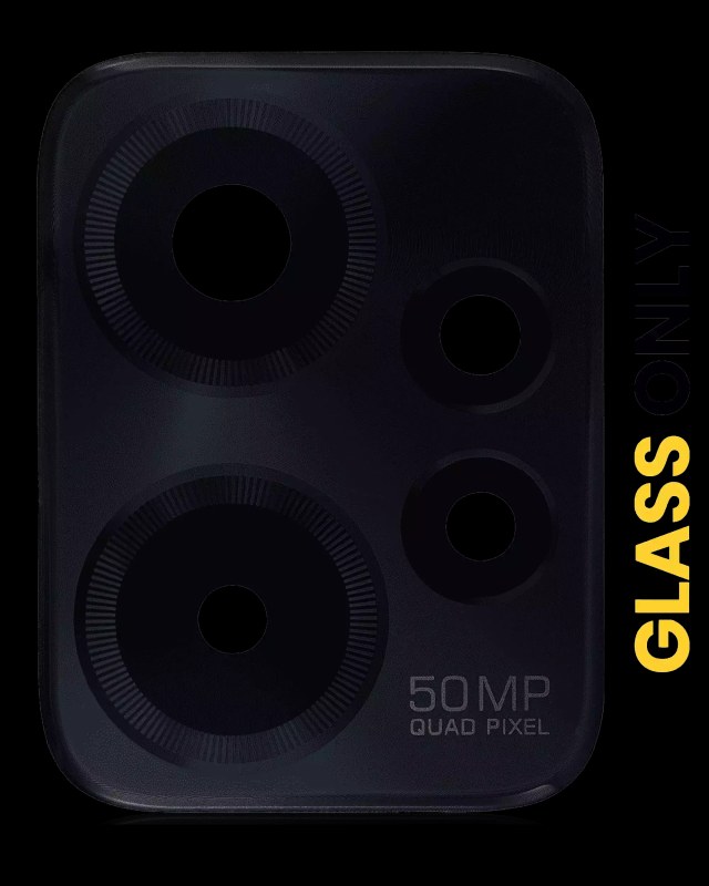 Lente fotocamera posteriore (solo vetro) con adesivo per Motorola Moto G Power 5G (XT2311) 2023) (Nero)