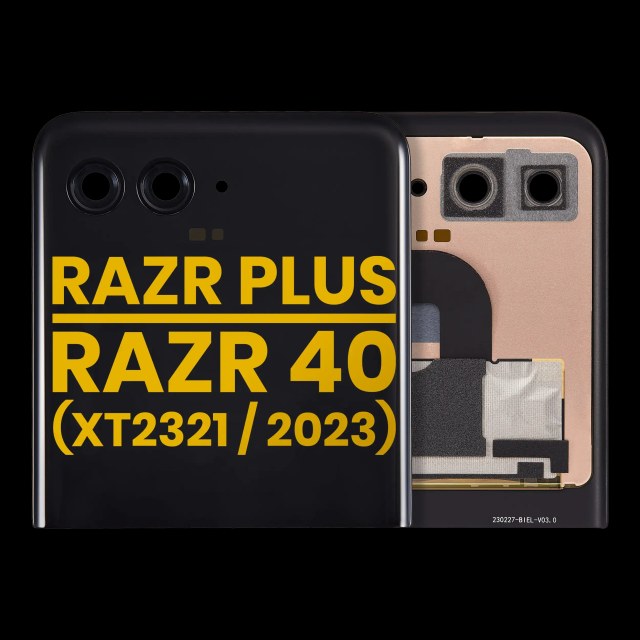 Outer Display OLED completo per Motorola Moto Razr Plus 2023 / Razr 40 Ultra (XT2321 / 2023) (Refurbished) (tutti i colori)