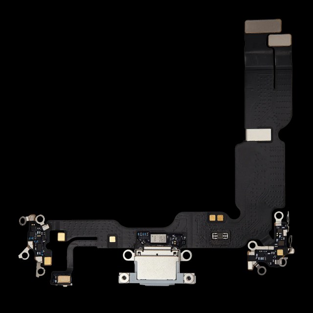 Flat connettore di ricarica per iPhone 15 Plus (Premium) (Blu)