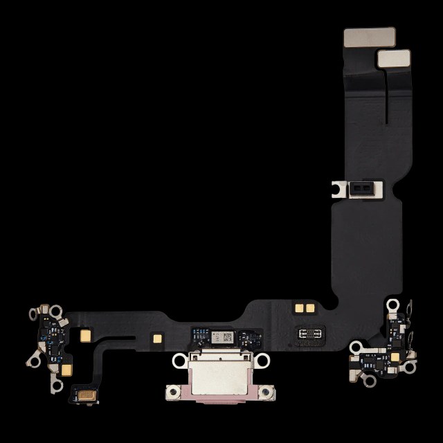 Flat connettore di ricarica per iPhone 15 Plus (Premium) (Rosa)