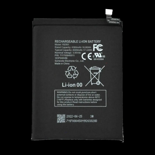 Batteria di ricambio per T-Mobile Revvl 6 5G / Revvl 6X 5G / Boost Mobile Celero 5G (2022) (RE001)