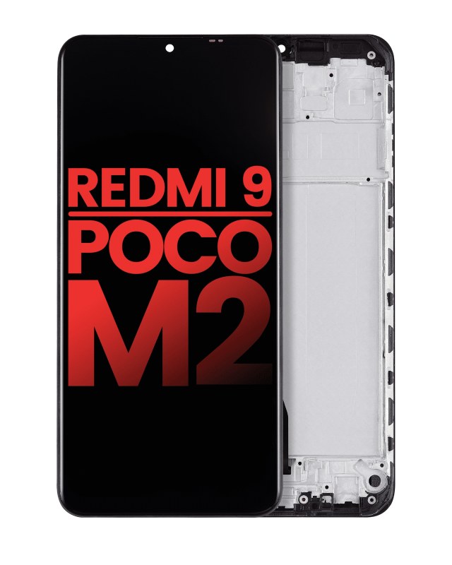 Display LCD completo con Frame per Xiaomi Redmi 9 / Poco M2 (Aftermarket Plus) (tutti i colori)