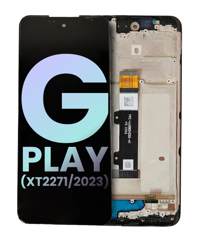 Display LCD completo con Frame per Motorola Moto G Play (XT2271 / 2023) (Service Pack) (Deep Indigo)