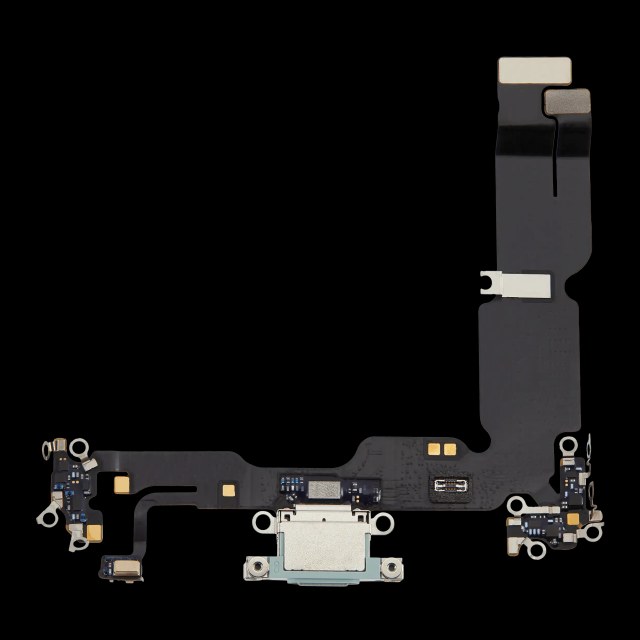 Flat connettore di ricarica per iPhone 15 Plus (Premium) (Verde)