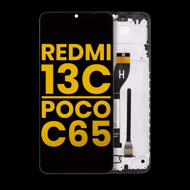 Display LCD completo con Frame per Xiaomi Redmi 13C 4G / Xiaomi Poco C65 (Refurbished) (tutti i colori)