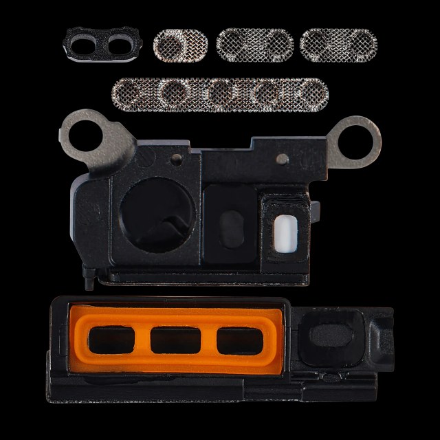 Altoparlante / Mic Mesh per iPhone 15 Pro Max (Titanio nero) (10 pezzi)