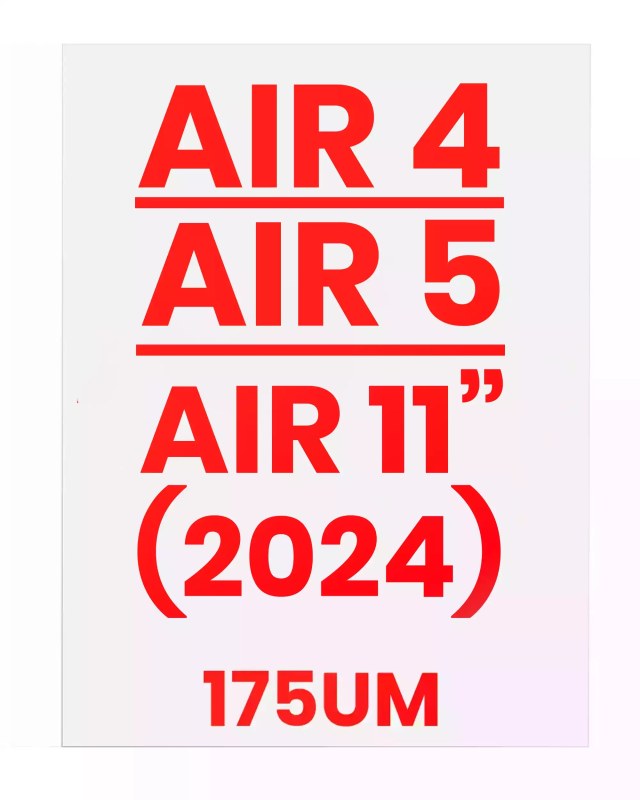 OCA Film Lamination per iPad Air 4 (2020) / Air 5 (2022) / Air 11" (2024) (175um) (10 pezzi)