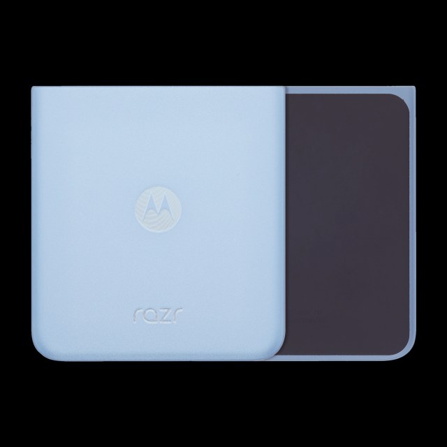 Bottom vetro cover posteriore per Motorola Razr Plus / Razr 40 Ultra (XT2321 / 2023) (Service Pack) (Saltwater Slide)