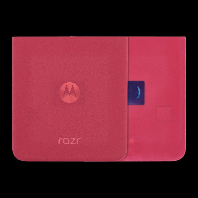 Bottom vetro cover posteriore per Motorola Razr Plus / Razr 40 Ultra (XT2321 / 2023) (Service Pack) (Barberry)