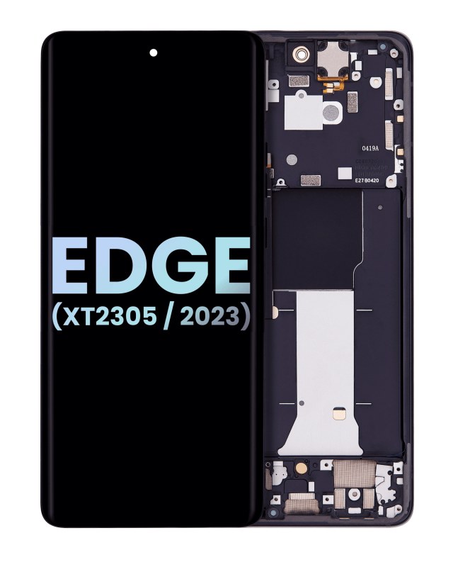 Display LCD completo con Frame per Motorola Moto Edge (XT2305 / 2023) (Service Pack) (Eclipse Nero)