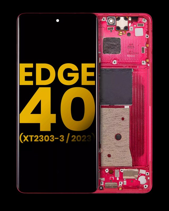 Display OLED completo con Frame per Motorola Moto Edge 40 (XT2303-3 / 2023) (Refurbished) (Viva Magenta)