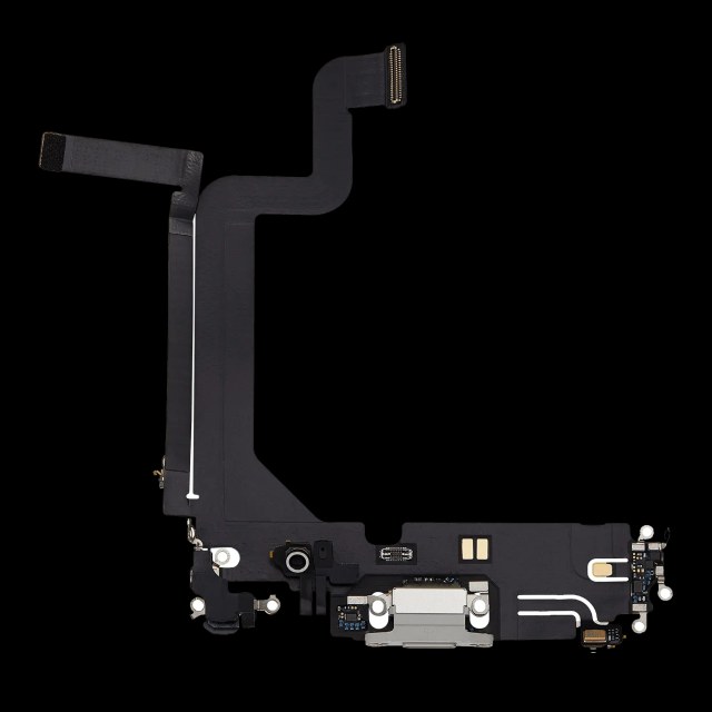 Flat connettore di ricarica per iPhone 14 Pro Max (Used Service Pack Pull) (Argento)