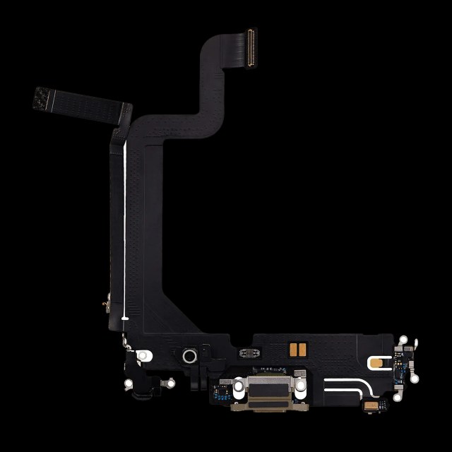 Flat connettore di ricarica per iPhone 14 Pro Max (Used Service Pack Pull) (Oro)