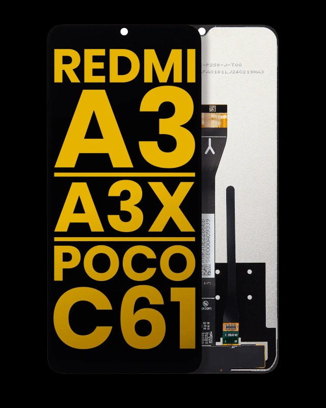 Display LCD completo senza Frame per Xiaomi Redmi A3 / A3x / Poco C61 (Refurbished) (tutti i colori)