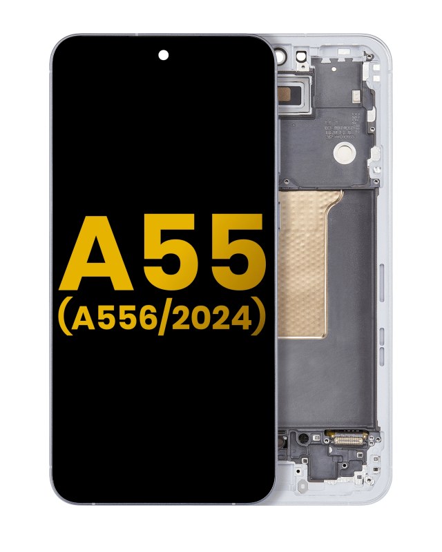 Display OLED completo con Frame per Samsung Galaxy A55 (A556 / 2024) (Refurbished) (Iceblue)
