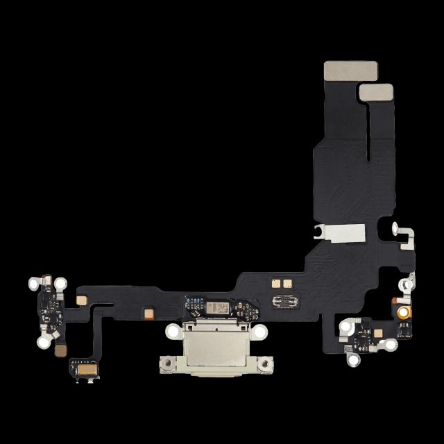 Flat connettore di ricarica per iPhone 15 (Aftermarket Plus) (Giallo)