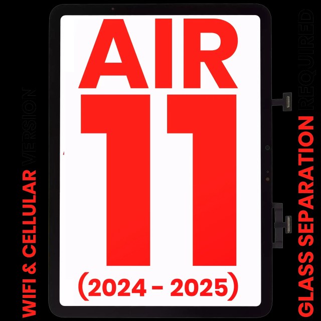Touch screen per iPad Air 11" (2024) / Air 11" (2025) (separazione vetro richiesta) (WiFi / Cellular) (Aftermarket Plus) (Nero)