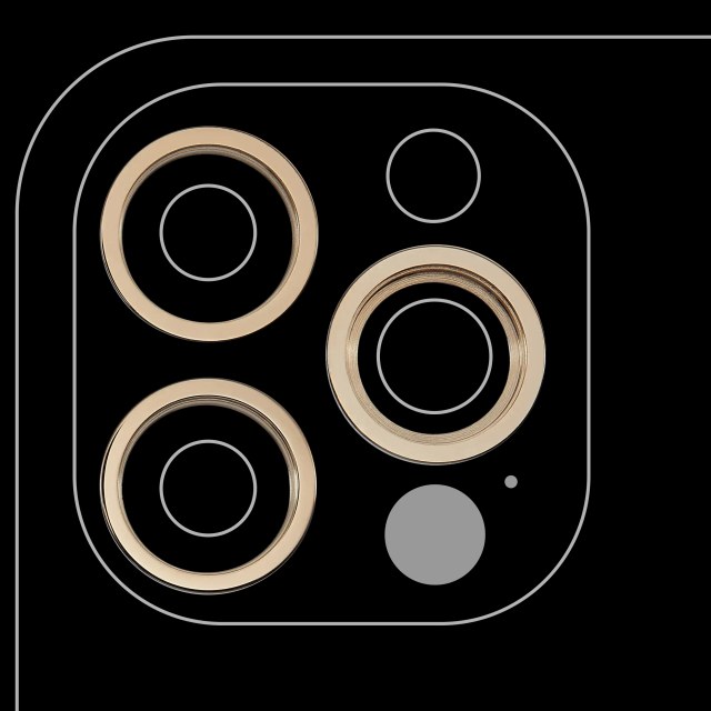 Cornice fotocamera posteriore Ring Only per iPhone 12 Pro (Oro) (3 set pezzi)