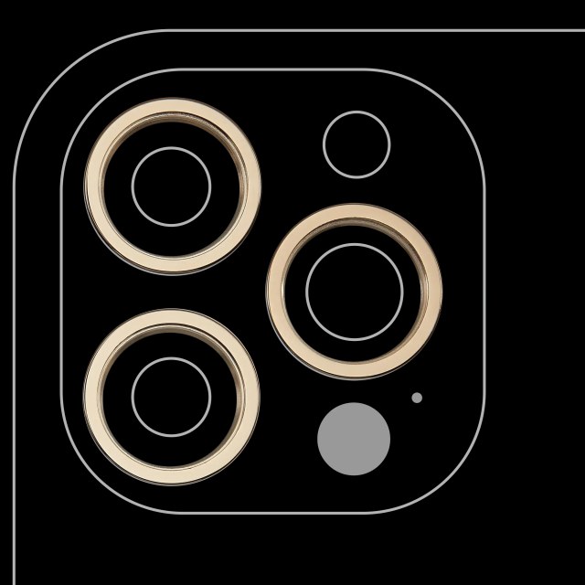 Cornice fotocamera posteriore Ring Only per iPhone 12 Pro Max (Oro) (3 set pezzi)