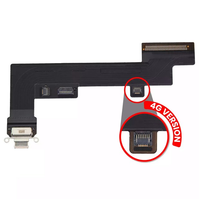 Flat connettore di ricarica per iPad Air 4 / iPad Air 5 (Cellular) (Used Service Pack Pull: grado A) (Oro rosa)