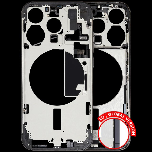 Frame centrale W/ Minuteria per iPhone 15 Pro (EU / Global Version) (Used Service Pack Pull: grado A) (Titanio nero)