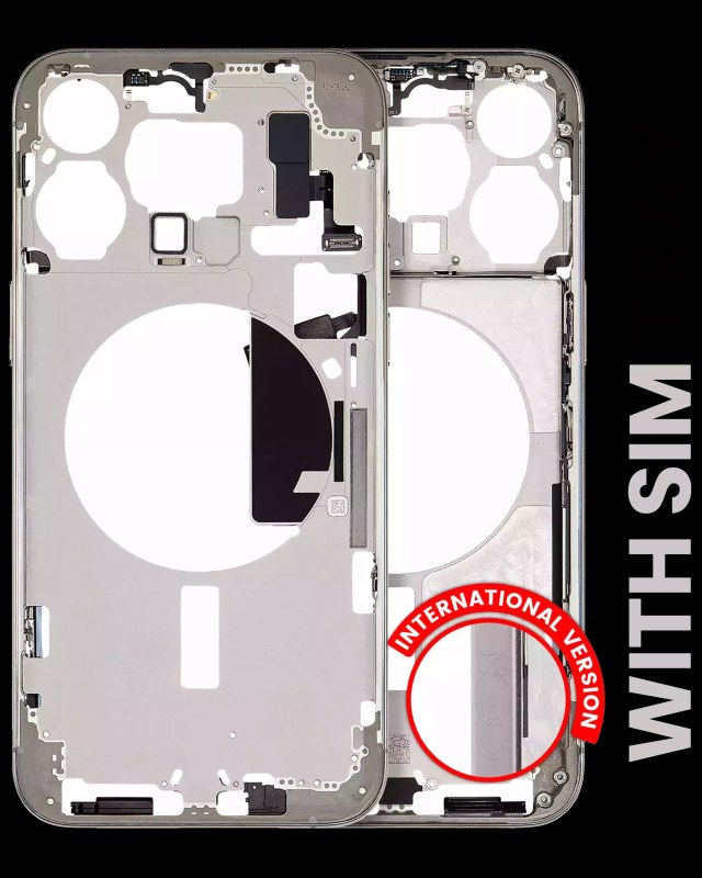Frame centrale W/ Minuteria per iPhone 15 Pro Max (EU / Global Version) (Used Service Pack Pull: grado A) (Titanio naturale)