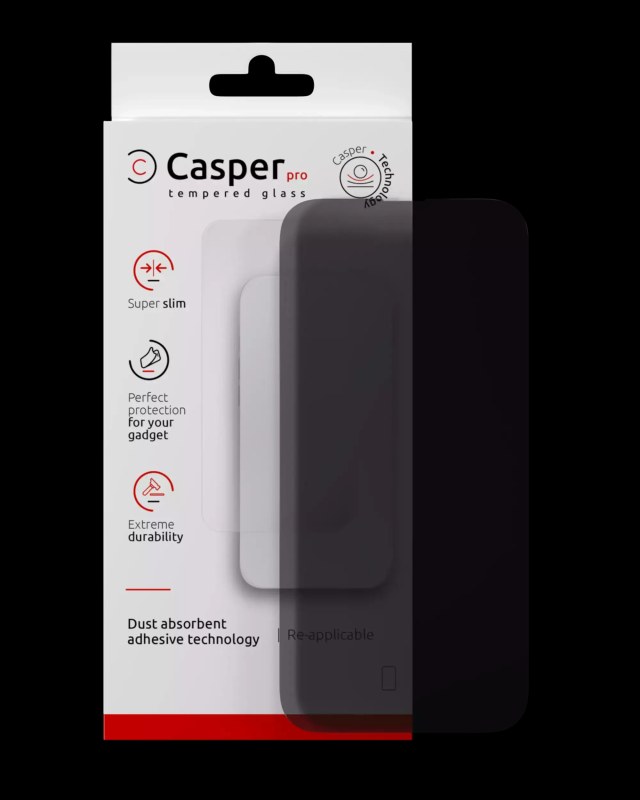 Casper Pro Vetro temperato per iPhone 16 Pro / 17 / 17 Pro (confezione retail) (Privacy)