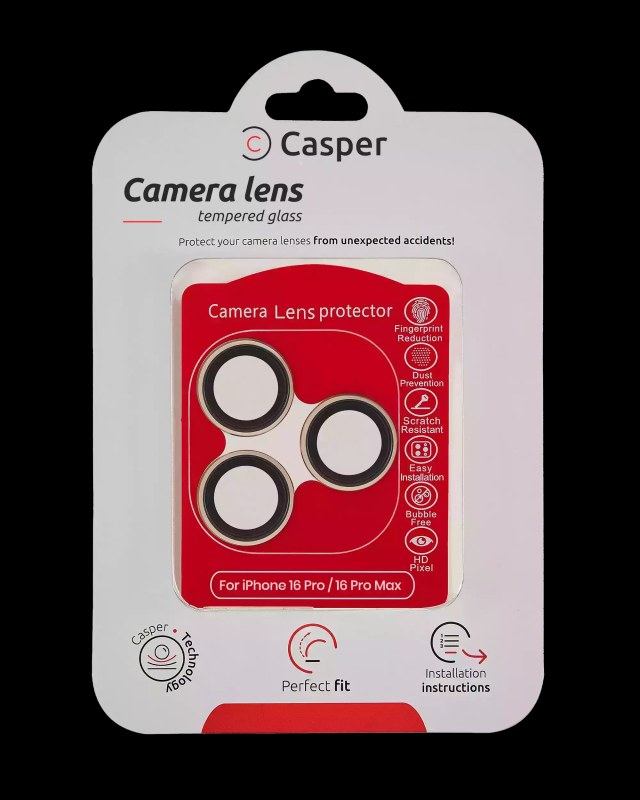 Vetro fotocamera Protector per iPhone 16 Pro / 16 Pro Max (Titanio sabbia) (Trasparente)